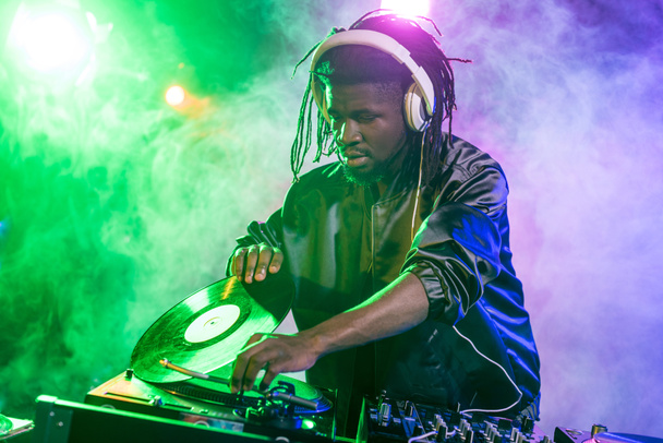 professional african american DJ - Photo, Image