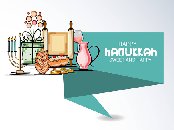 Happy Hanukkah Celebration. - Вектор,изображение