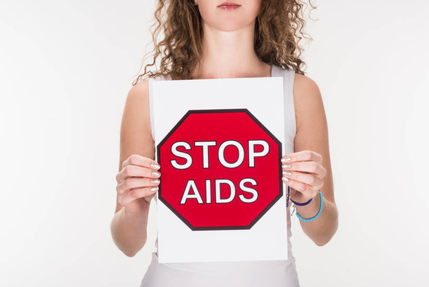 nainen stop aids merkki
 - Valokuva, kuva
