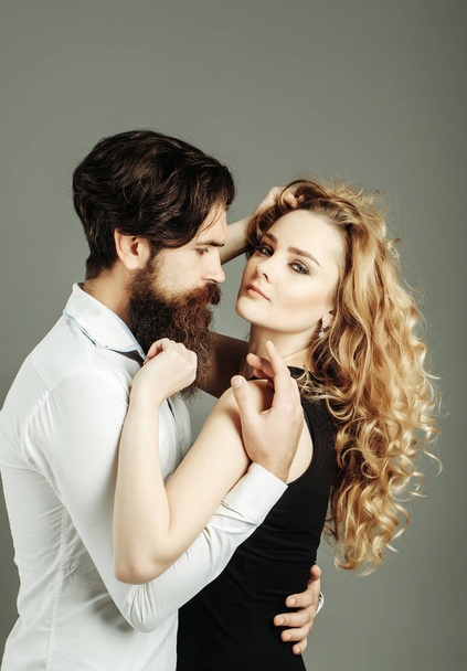Woman and man haircut - Foto, afbeelding