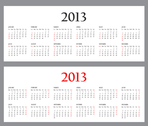Conjunto de calendarios de plantillas para 2013
. - Foto, imagen