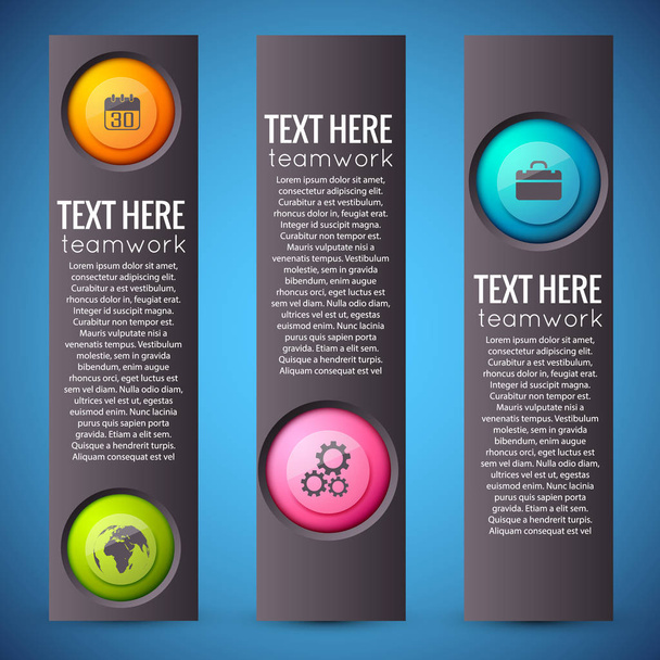 Business Infographic Vertical Banners - Vettoriali, immagini