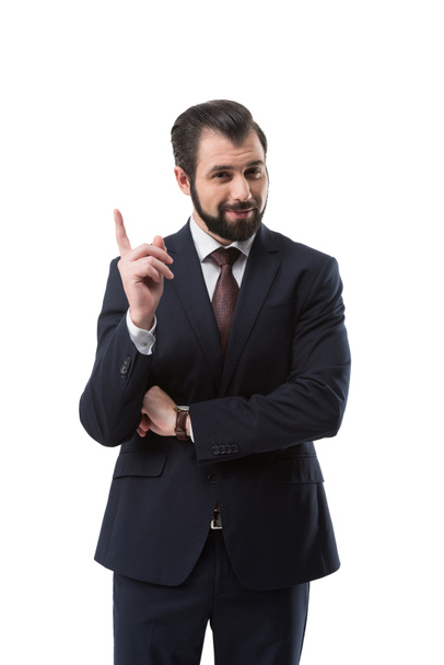 businessman pointing up - Photo, Image