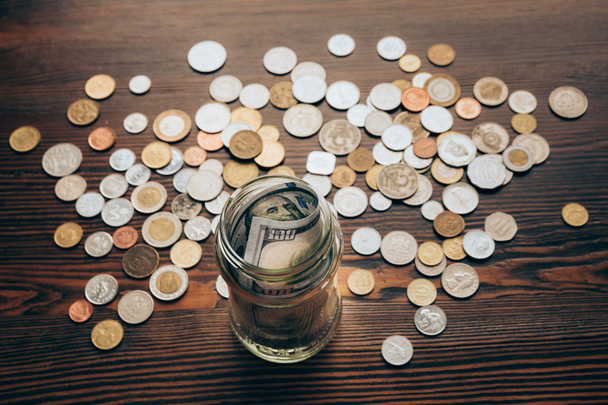 glass jar with money - Photo, Image