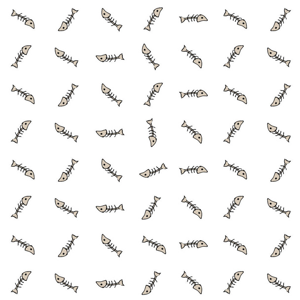 fish bones seamless pattern - Vektor, obrázek