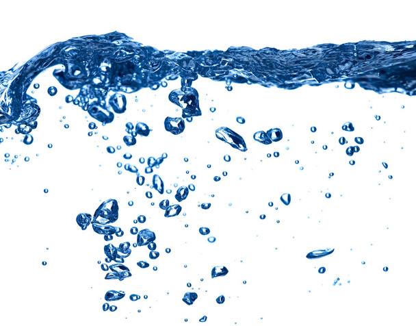 Blaues Wasser Welle Flüssigkeit Splash Bubble Drink - Foto, Bild