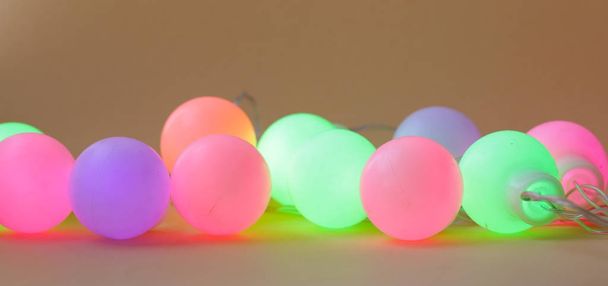 Christmas garlands - bright lights for decoration - Photo, Image