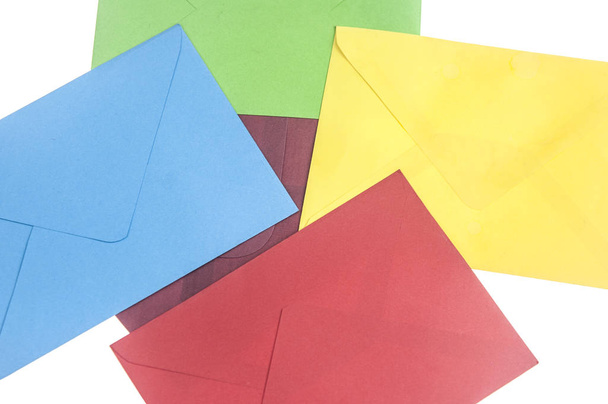  Enveloppes colorées isolées
 - Photo, image