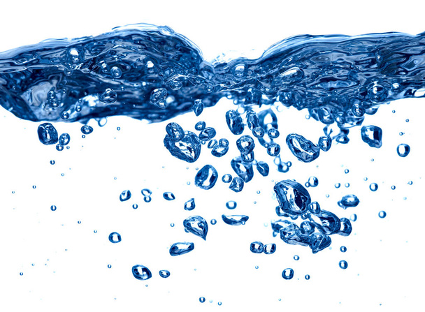 голубая вода волна жидкость брызги пузырь напиток
 - Фото, изображение