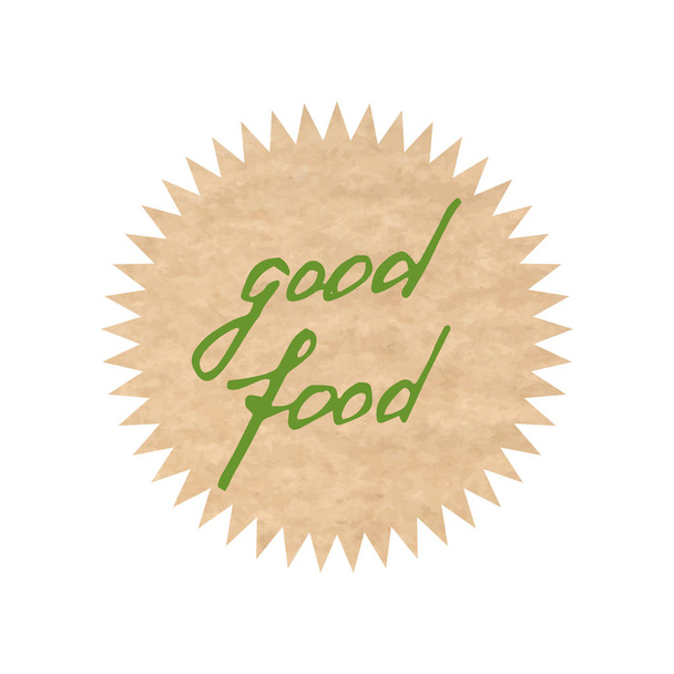 Good food, vector sign, hand-drawn illustration  - Διάνυσμα, εικόνα