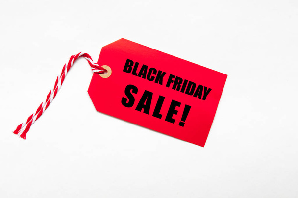 Black Friday sales tag for black friday offers, sales, price red - Φωτογραφία, εικόνα