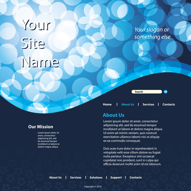 Website Template Vector - Вектор,изображение