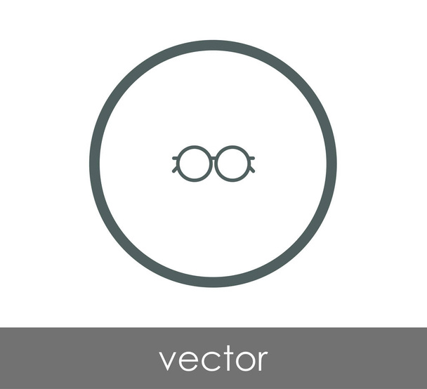eyeglasses flat icon - Vector, Imagen