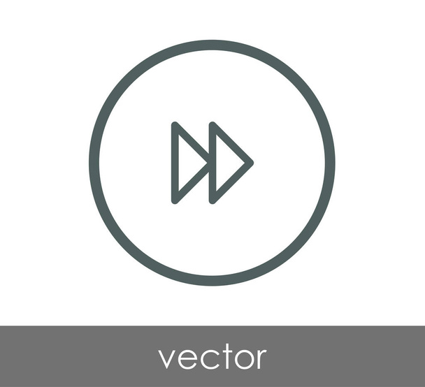 fast forward icon - Vector, imagen