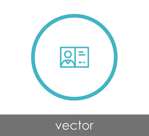 identification card icon - Vector, afbeelding