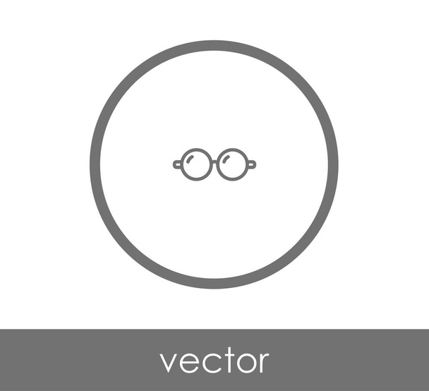 επίπεδη εικονίδιο γυαλιά - Διάνυσμα, εικόνα