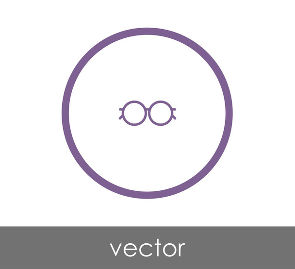 eyeglasses flat icon - Vector, afbeelding