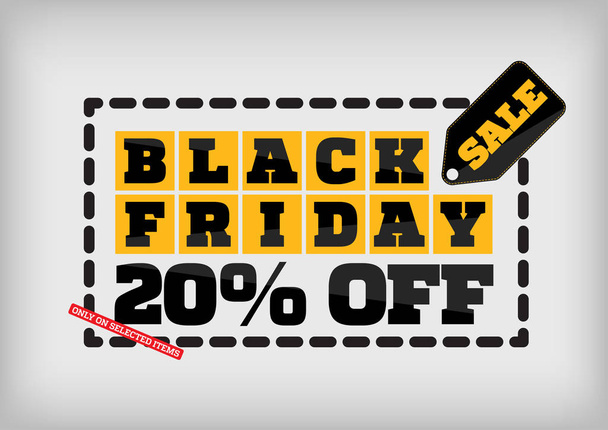 Black Friday sale design template. Black Friday banner. 20% off - Photo, Image