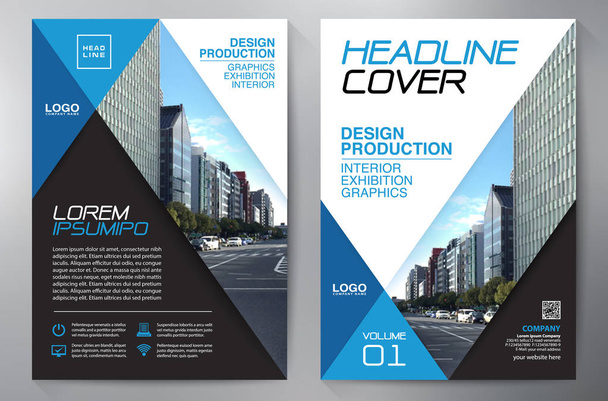 Zakelijke Brochure. Flyer ontwerpen. Brochures a4 sjabloon. Cover Boo - Vector, afbeelding