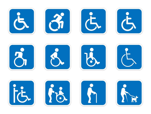 icone per disabili, disabili
 - Vettoriali, immagini