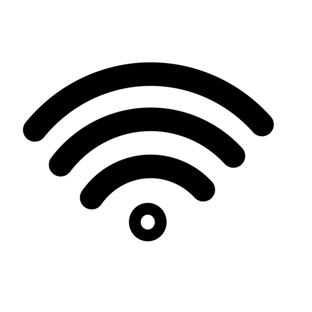 Bezdrátové wifi nebo podepsat pro vzdálené internet access ikonu vektor na bílém pozadí, ploché styl pro grafiky a web designu - Fotografie, Obrázek