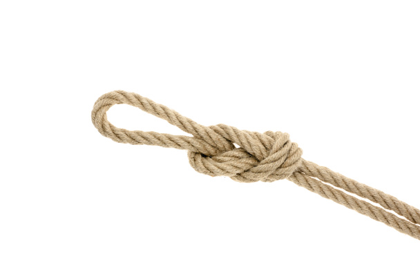 nautische touw met knoop  - Foto, afbeelding