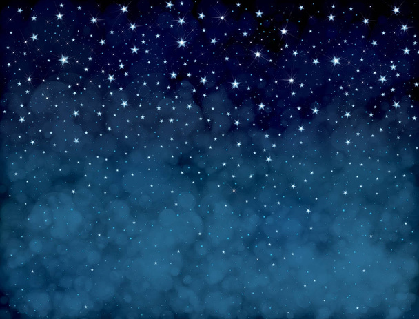 έναστρη νύχτα ουρανό   - Διάνυσμα, εικόνα