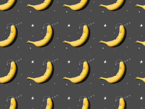 sleepy bananas pattern - Фото, изображение