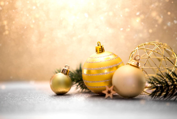 background with christmas balls - Фото, изображение