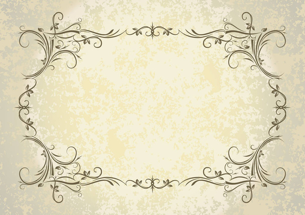 Old frame with the blacked out edges  - Vector, afbeelding