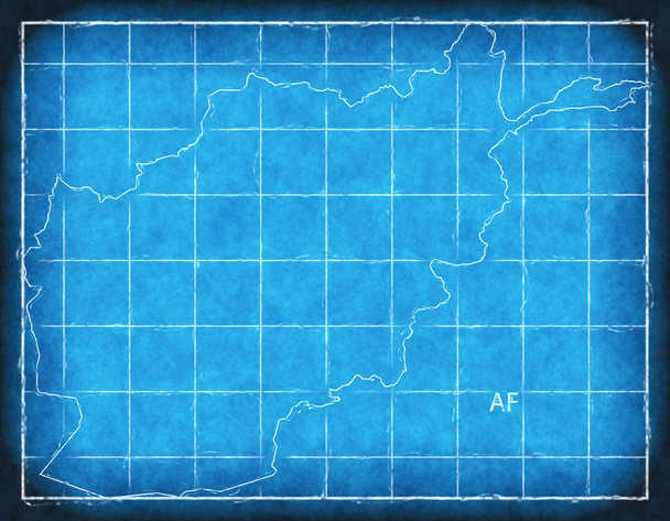 Afghanistan mappa blu stampa illustrazione silhouette
 - Foto, immagini