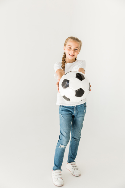 child with soccer ball - Фото, зображення