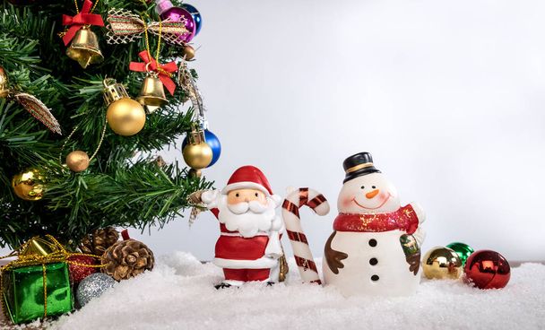 Christmas decoration Holiday or new year with Santa Claus and sn - Zdjęcie, obraz