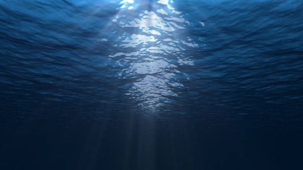 su altında ışık ışınları  - Fotoğraf, Görsel