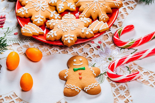 Christmas gingerbread cookies  - Фото, изображение
