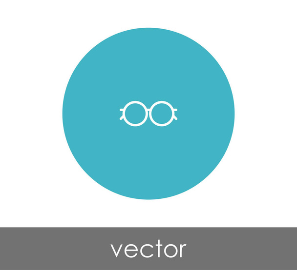 eyeglasses circle icon - Vector, Imagen