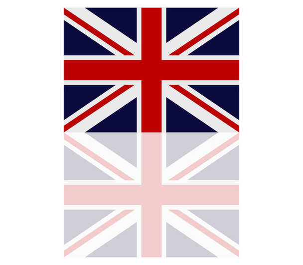 Groot-Brittannië vlag op witte achtergrond - Vector, afbeelding