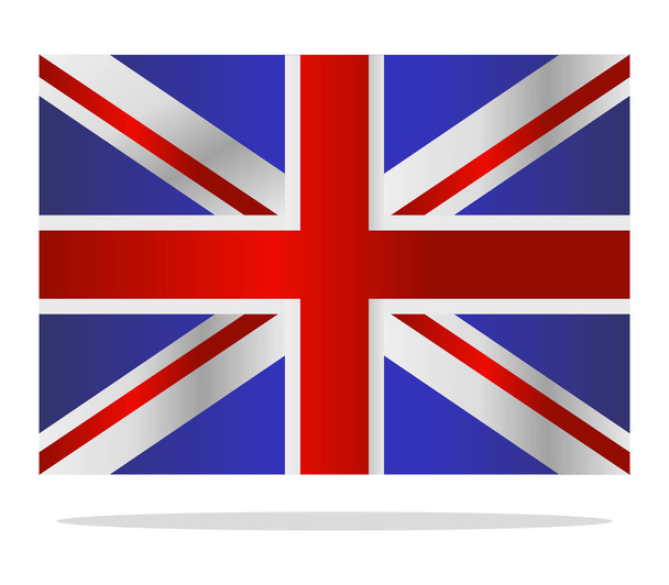 britain flag on white background - Vector, Image