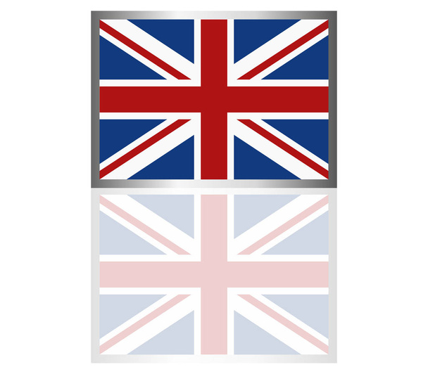 bandera británica sobre fondo blanco
 - Vector, Imagen