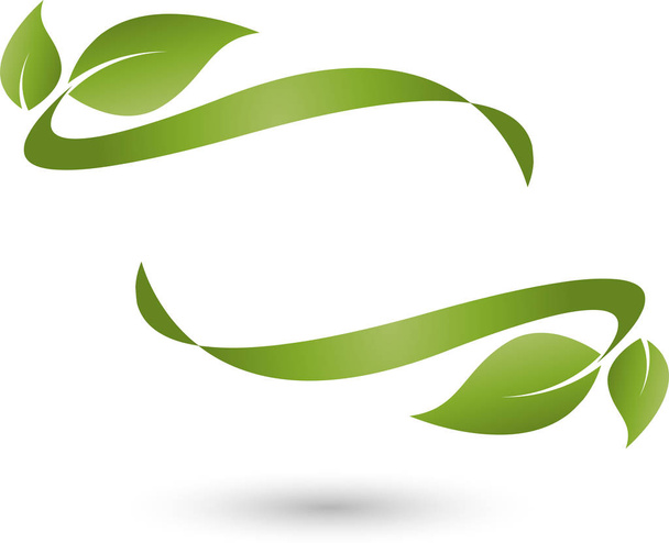 Listí, rostliny, wellness a příroda logo - Vektor, obrázek