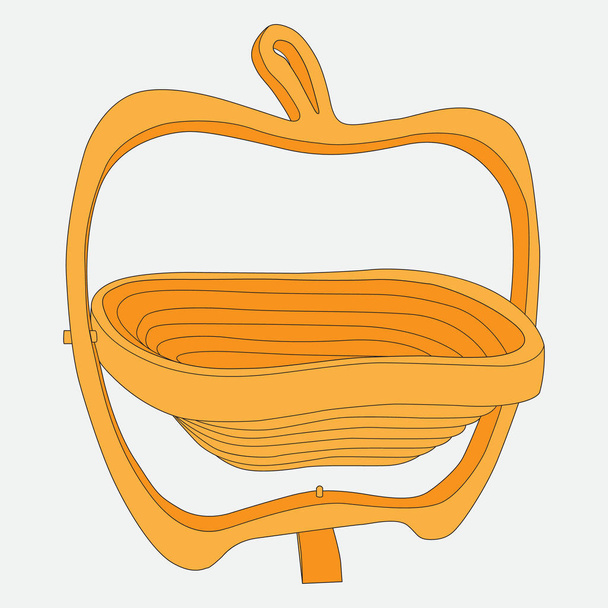 Obraz kolorowy wazon w kształcie jabłka - Wektor, obraz