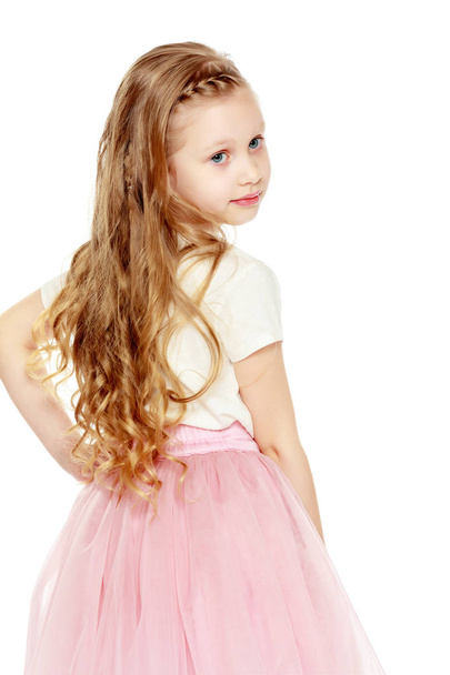 Beautiful little girl 5-6 years. - Foto, Imagem