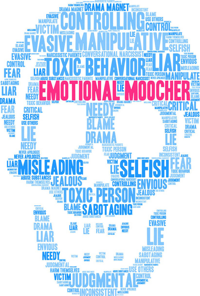 Moocher Emocional Nube de palabras
 - Vector, Imagen