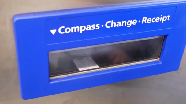 Motion of people buying compass car and taking receipt  - Footage, Video