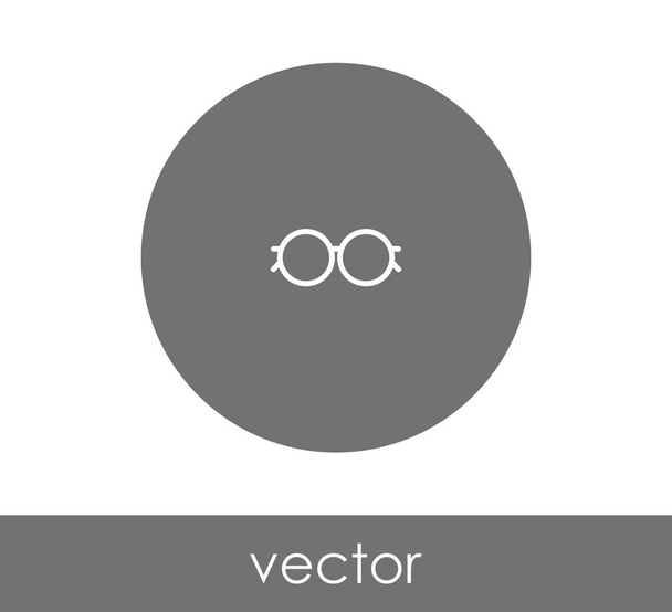 eyeglasses circle icon - ベクター画像