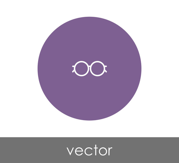 eyeglasses circle icon - Vector, Imagen