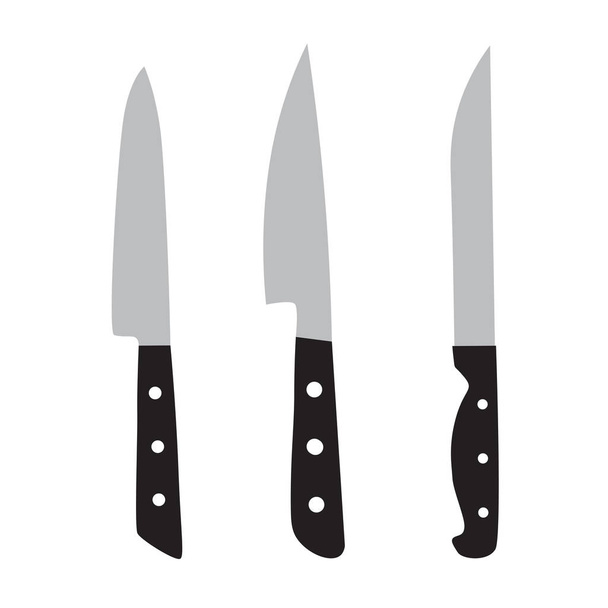 kitchen knives set- vector illustration - Vector, Image