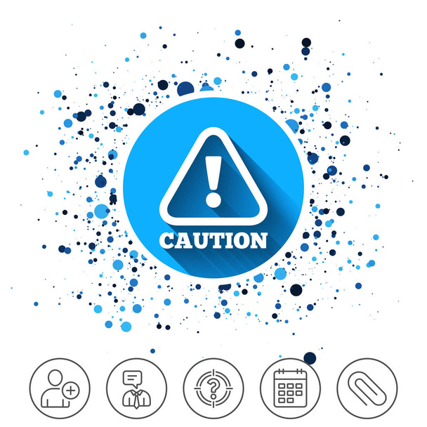 Attention caution sign icon. Exclamation mark. - Wektor, obraz