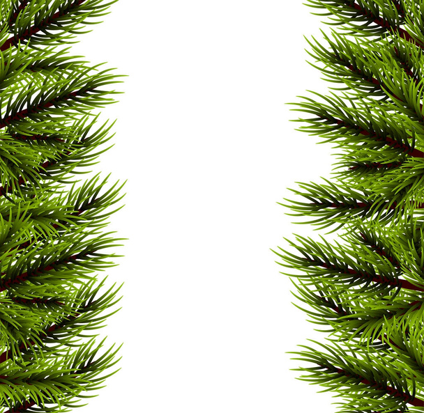 クリスマスふわふわツリー テンプレート - ベクター画像
