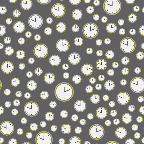 Watch clock dial colorful seamless pattern time background graphic circle sign antique chronometer vector illustration. - Vector, Image